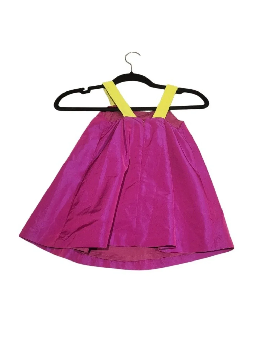 Jacadi Paris purple dress with lime green straps and bow detail, size 3 years.